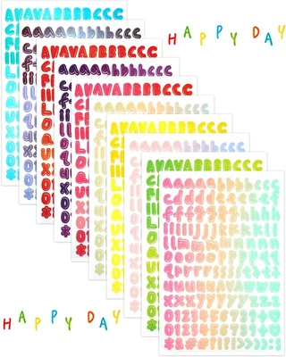 1430 Pcs A-Z Letter Stickers, 0.3Inch 10 Sheets Vinyl Alphabet Sticker, Self-Adh - Image 1 of 4