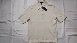 NEU RAG & BONE HERREN LEWIS POLO KNIT ELFENBEIN KURZARM POLOSHIRT GR. L - Bild 1 von 4