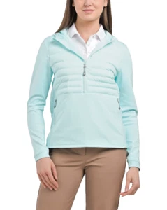 Peter Millar Damen Golfjacke Hoodie Merge Small CLST blau neu mit Etikett UVP $ 250 - Bild 1 von 2