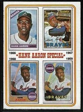 1974 TOPPS BASEBALL BRAVES HANK AARON SPECIAL 1966 1967 1968 1969 CARD #5 EX