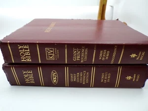 Holy Bible King James KJV Red Letter Edition Giant Print Nelson 991BG & 881CBG - Imagen 1 de 9