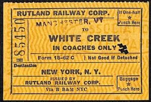 Group of 16 Mostly 1953 Rutland Railroad Tickets / Stubs - Picture 1 of 24