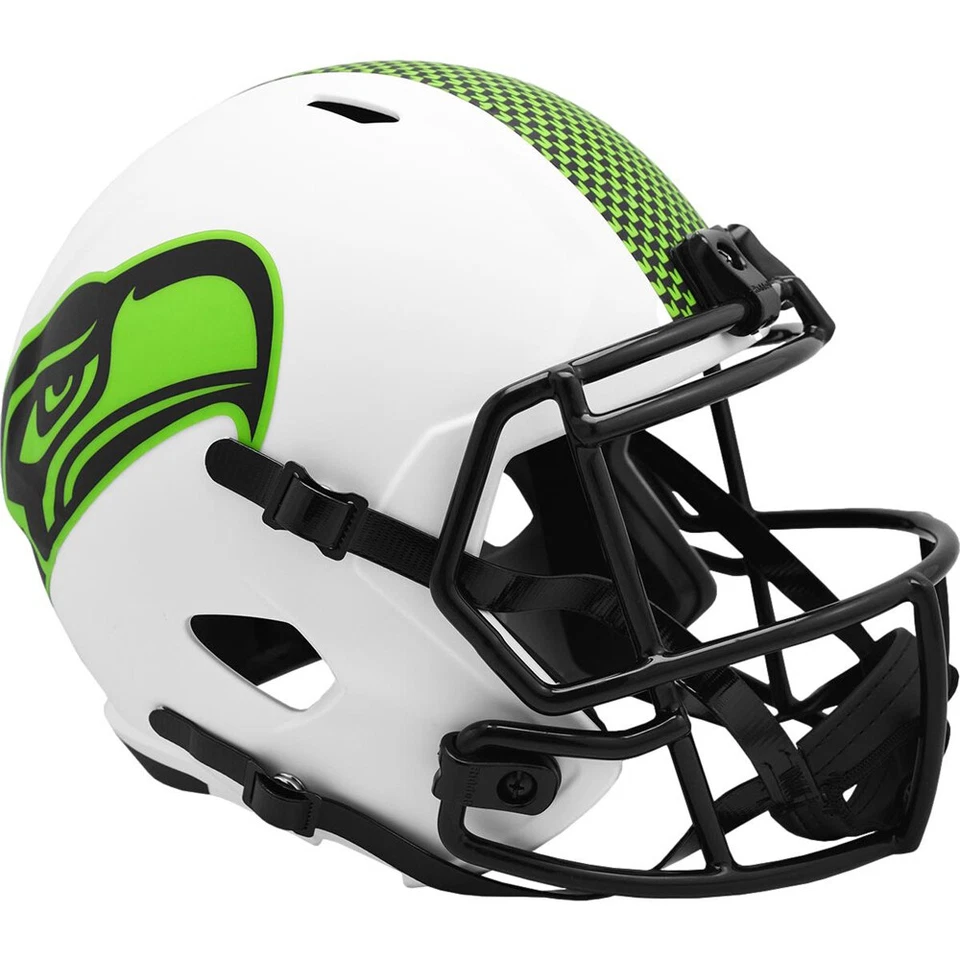 Casco réplica velocidad lunar tamaño completo Seattle Seahawks nuevo en caja 28752 Foto 1 de 1