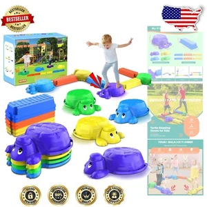 10-Piece Montessori Sensory Stepping Stones for Safe Play - Indoor & Outdoor Fun - Picture 1 of 10