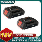 2Pack Bosch Professional Gba 18 V 1500Mah Replacement Battery Bat610g 1600Z00035