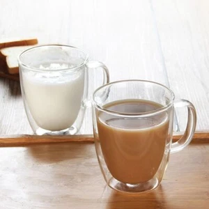Double Wall Layer Insulated Coffee Glass Tea Cup Mug Wine Beer Milk Espresso Mug - Picture 1 of 9