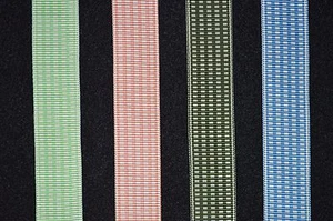 "Borde plano / cinta tejida - 1" con - a cuadros blanquecino - ¡4 colores!¡! - Imagen 1 de 1