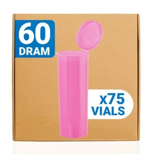 Frascos de dram Loud Lock Pop Top - Contenedores de almacenamiento de alimentos - 60 Dram - 75ct - Rosa - Imagen 1 de 14