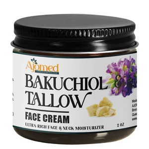 Beef tallow face cream with 2% Bakuchiol oil face moisturizer- Handmade natural - Picture 1 of 7