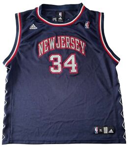 Devin Harris Youth XL (18-20) Adidas New Jersey Nets Basketball Jersey Blue #34