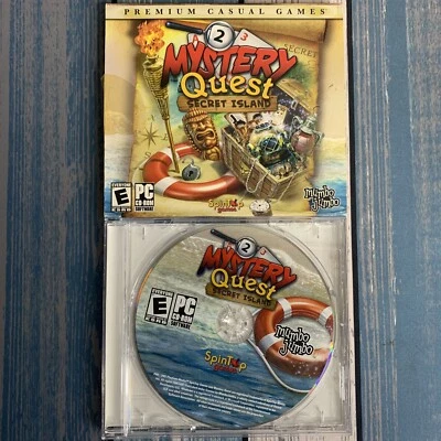 Mystery Quest Secret Island Windows XP PC CD Casual Puzzle Game by Mumbo Jumbo - Image 1 of 4