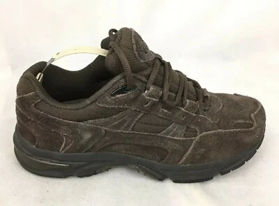 Tênis de caminhada feminino Vionic Orthaheel Walker tamanho 6.5 couro marrom camurça - Imagem 1 de 4