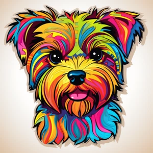 Pegatina coche XXL 18X18 cm pegatina Yorkshire Terrier pegatina - Imagen 1 de 1