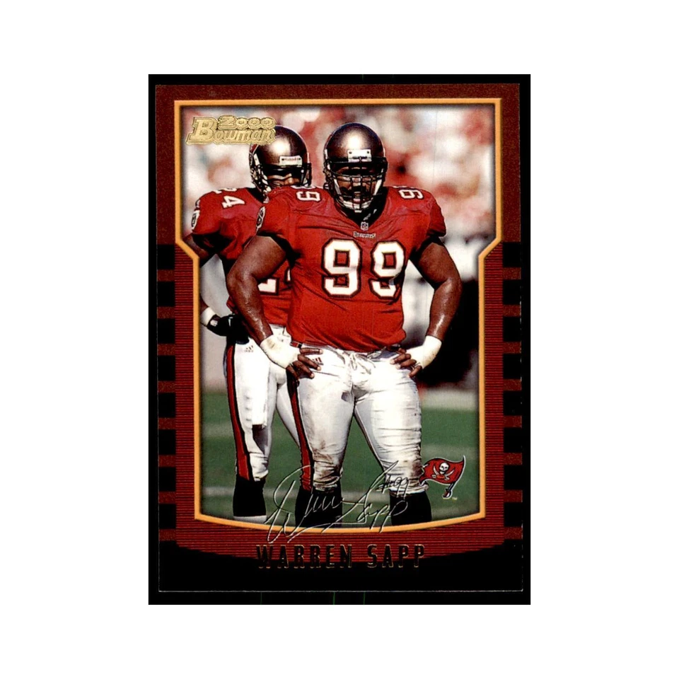 2000 Bowman Warren Sapp Football Cards #25.0 - Image 1 of 3