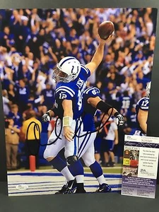 ANDREW LUCK SIGNED AUTO FOOTBALL 11X14 PHOTO INDIANAPOLIS COLTS JSA COA #N25541 - Picture 1 of 1