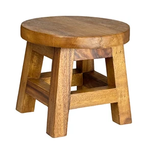wooden milking stool - heavy duty 40mm crossbar version, kids stool, plant stand - Picture 1 of 3