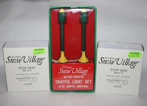 Juego de señales de alto Snow Village departamento 56 semáforo a batería - Imagen 1 de 2