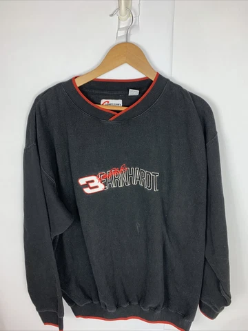 Dale Earnhardt NASCAR Black Pullover Sweatshirt Mens XL Competitors View Sewn Cover