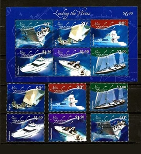 NEW ZEALAND Sc 1819-24a NH SET+S/S of 2002 - BOATS. SC$17+ - Picture 1 of 1