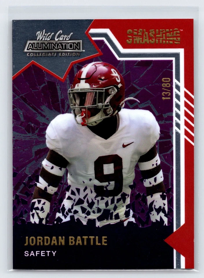 JORDAN BATTLE 2021 Wild Card Allumination Smashing Rookie #ANSM-8 Alabama 13/80 - Image 1 of 2