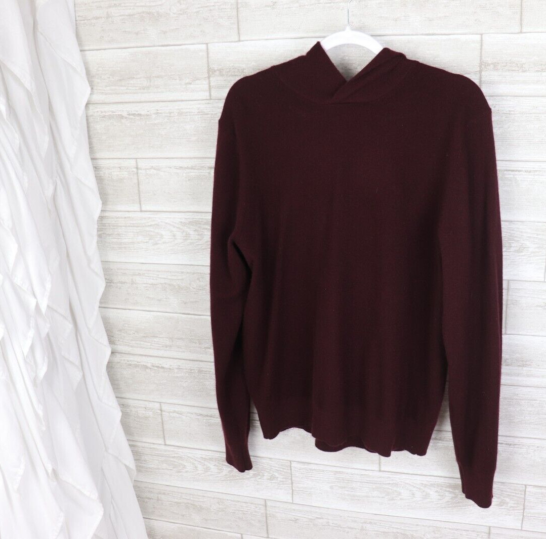 Cashmere Maroon Hoodie Sweater Pullover 
