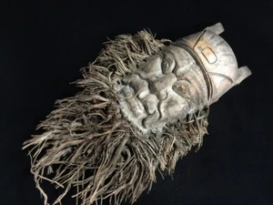 M1579 Japanese Bamboo Roots Mask Vintage Interior Decoration Beard Unique - Picture 1 of 15