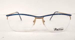 Welling USA Eyeglass Frame Blue 135 LP Japan 132/47 No bottom Rim - Picture 1 of 2