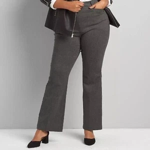 Lane Bryant Grey The Allie Boot Ponte Dress Pants Slack Size 28 Short NWT’s - Picture 1 of 12