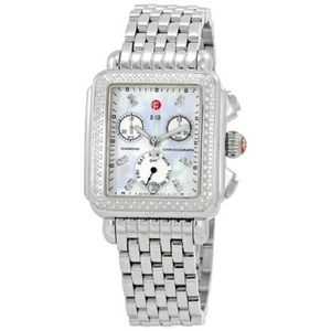 New Michele Deco Day Diamond MOP Dial Chronograph MWW06P000099/MWW06A000775 - Picture 1 of 11