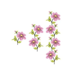 Border Flowers Machine Embroidery design. Cross stitch pattern. Floral ornament. - Picture 1 of 8