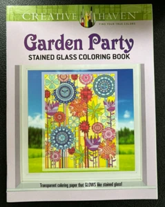 Creative Haven Garden Party Stained Glass Coloring Book - New - Imagen 1 de 1