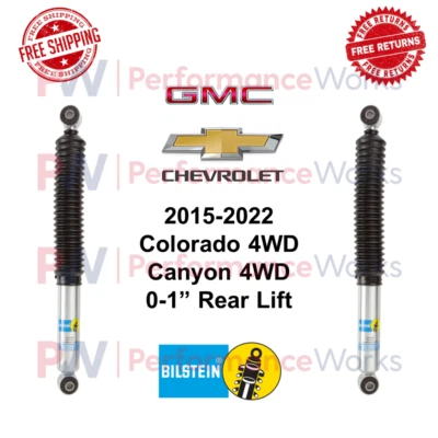 Par de amortiguadores Bilstein B8 elevador trasero de 0-1" para Chevy Colorado y GMC Canyon 15-22 4x4 Foto 1 de 4
