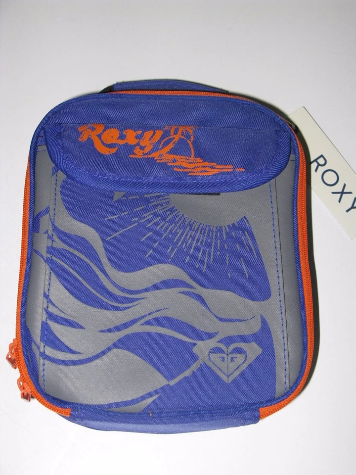 ROXY AISLADO REFRIGERADOR ESCUELA LONCHERA BOLSA BOLSO TOTE CREMALLERA AZUL NARANJA Foto 1 de 1