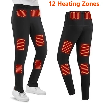 Electric USB Heated Pants Winter Warmer Outdoor Warm Trousers 20000mAh Battery - Image 1 of 4