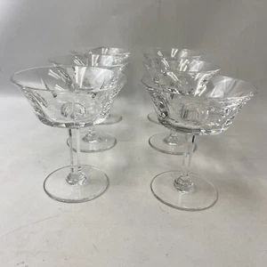 Lotto di 6 bicchieri Cristal Cerdagne Sherbet/Champagne alti 5” 4,25 di tutto - Foto 1 di 6