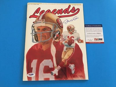 Joe Montana 49ers HOF 1990 Legends Magazine Mag Signed Auto PSA/DNA COA - Image 1 of 3