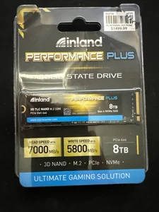 Inland Performance Plus 8TB 3D TLC NAND PCIe Gen 4 x4 NVMe M.2 Internal SSD - Afbeelding 1 van 2