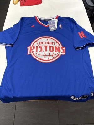 Camiseta deportiva con mangas Greg Monroe para hombre XL Detroit Pistons Adidas Swingman azul NBA NUEVA CON ETIQUETAS Foto 1 de 4