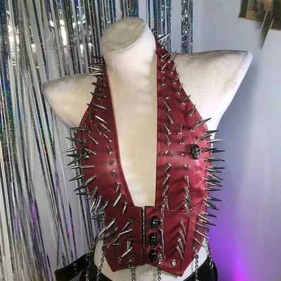 Camisola halter de cuero PU Fairy Grunge Emo Punk Rock Harajuku Y2K TOPS gótica Foto 1 de 4