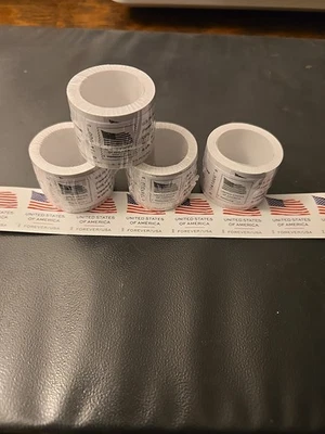 4 Rolls of 100 Forever Stamps 2025 Total 400, $312 Retail, U.S. Seller  - Image 1 of 2