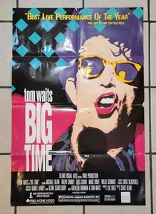 Original TOM WAITS BIG TIME Video Release Movie Poster Vintage 1988 Folded #4 - Picture 1 of 6