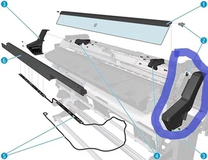 B4H70-67078 Right hand Impinging cover for HP Latex 64" 360 365 370 375 560 570 - Picture 1 of 1