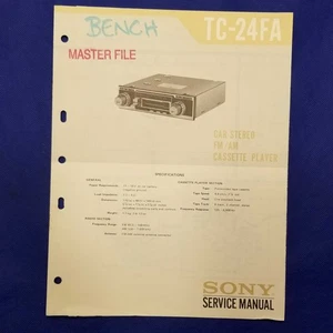 SONY TC-24FA Service Manual Original Paper OEM Repair Guide - USA - Picture 1 of 10