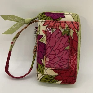 Cartera Vera Bradley Cremallera Alrededor Muñequera Rosa Floral Excelente Estado - Imagen 1 de 5