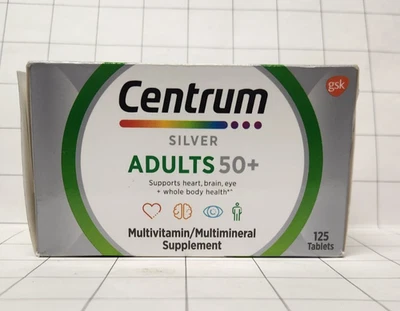 Centrum Silver Adults Multivitamin/multimineral Supplement 125 Tablets EXP 03/26 - Image 1 of 3