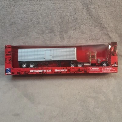 New Ray 1/43 Scale Die-cast 16303 Kenworth 525 Semi Truck Red W/Silver Trailer - Image 1 of 4