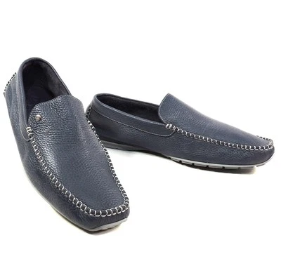 Mocassim ALDO BRUE 🇮🇹 MASCULINO MACIO COURO DE VEADO AZUL CONFORTO - Imagem 1 de 4