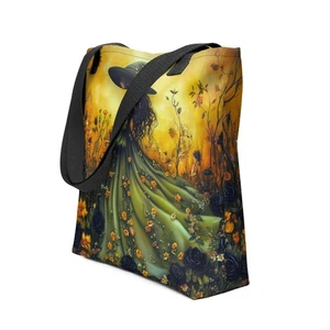 Halloween Witch Artwork Tote Bag - Picture 1 of 1