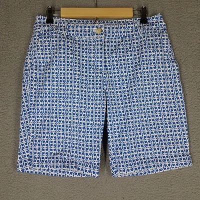 Pantalones Cortos Chinos Tommy Bahama Para Mujer 10 Florales Hawaianos 9" Informales Golf Azul Preppy Foto 1 de 4