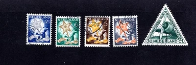 Netherlands 1933 set of stamps Mi#267-271 used CV=33.6$ - Image 1 of 2